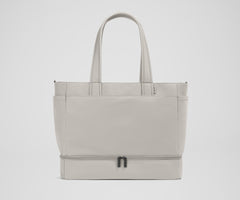 The Double Diaper Tote in Cloud Gray