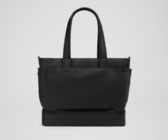 The Double Diaper Tote in Jet Black