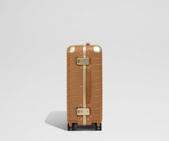 The Aluminum Edge Bigger Carry-On in Cognac Brown