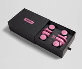 Custom Checked Wheel Set in Peony Pink