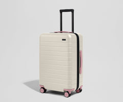Custom Carry-On Wheel Set in Peony Pink