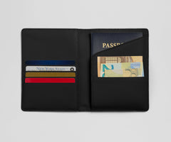 Passport Holder in Jet Black
