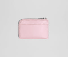 Zip Card Case in Glacial Pink