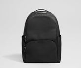 Leather Backpack in Jet Black