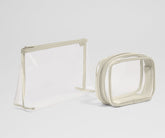 Clear Pouch Set in Salt White