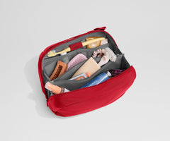 Large Toiletry Bag in Cherry Red