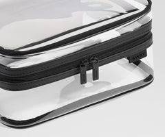 Clear Toiletry Bag in Jet Black
