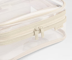 Clear Toiletry Bag in Salt White