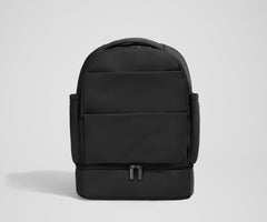 The Double Diaper Backpack in Jet Black