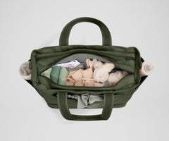 The Double Diaper Tote in Olive Green