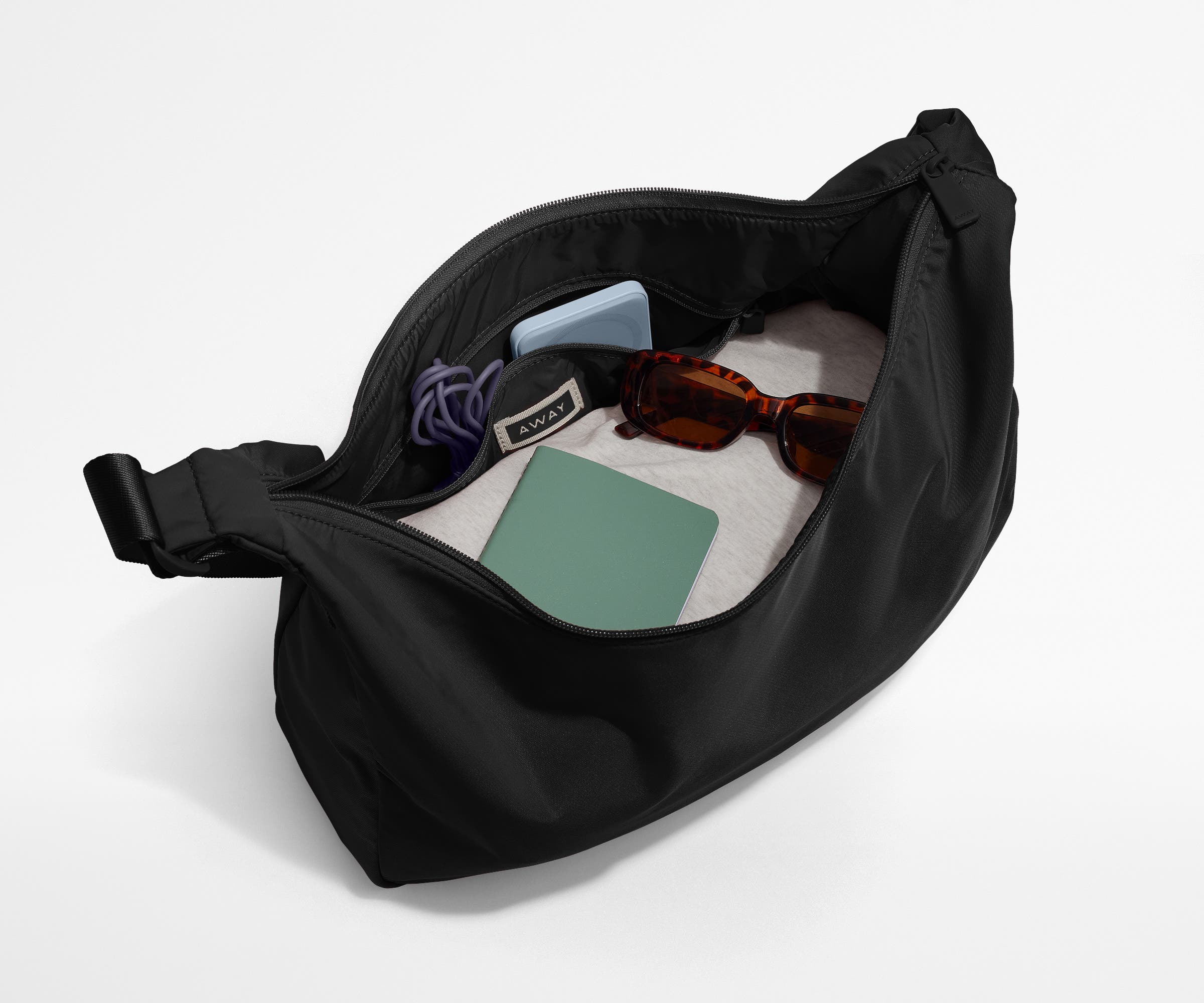 Featherlight Crossbody in Jet Black