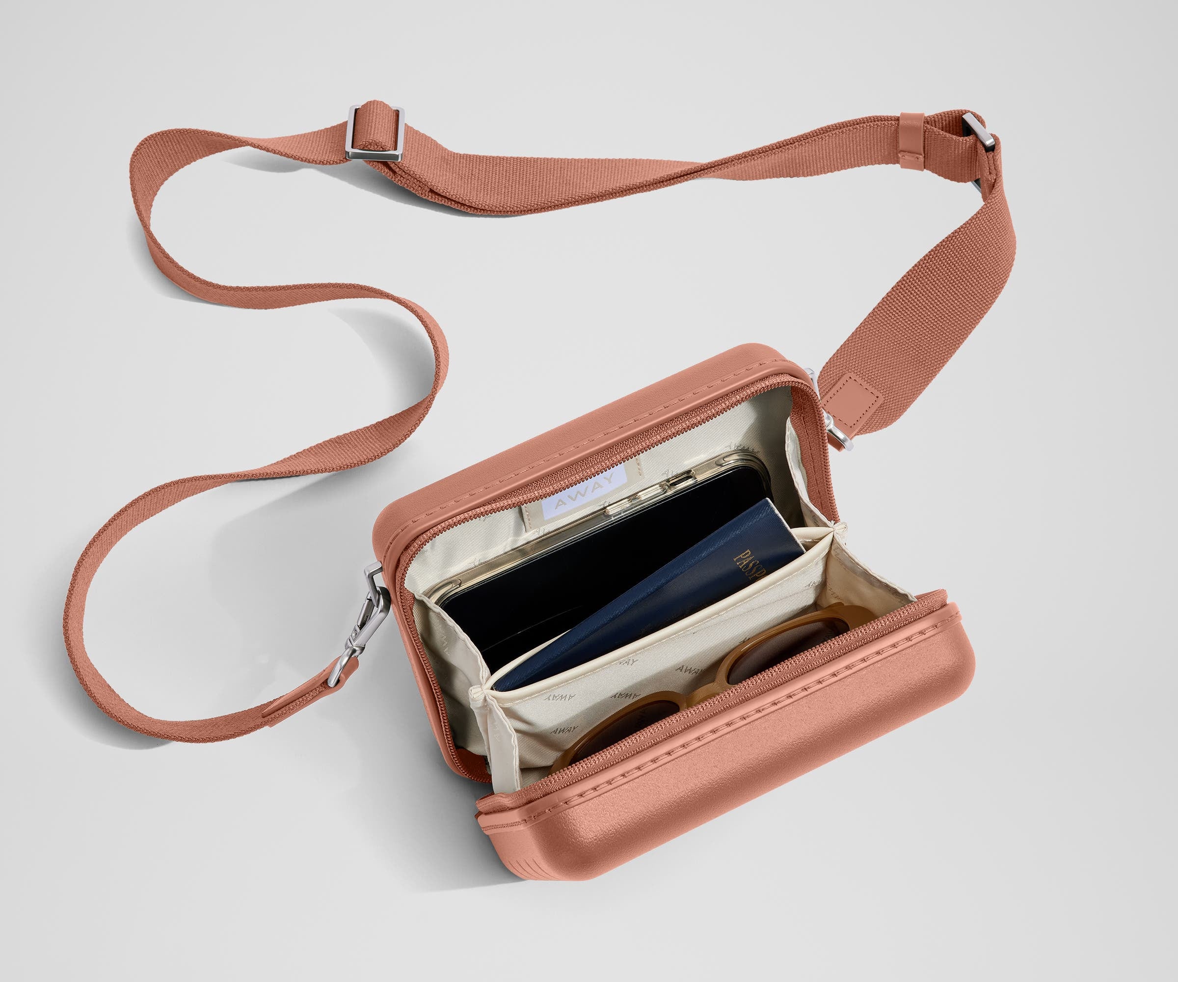 The Mini Crossbody in Clay Pink