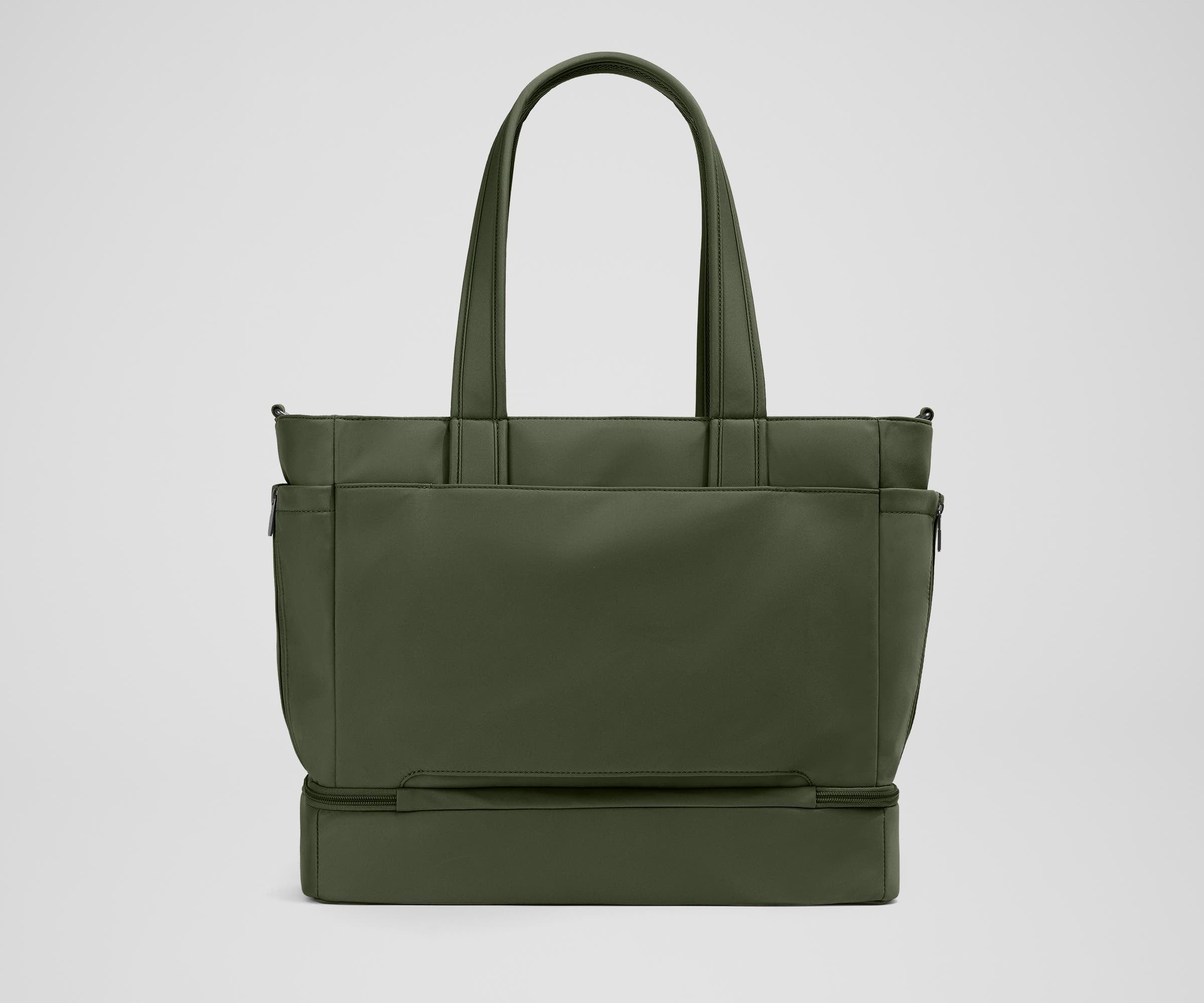 The Double Diaper Tote in Olive Green