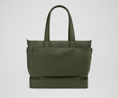 The Double Diaper Tote in Olive Green