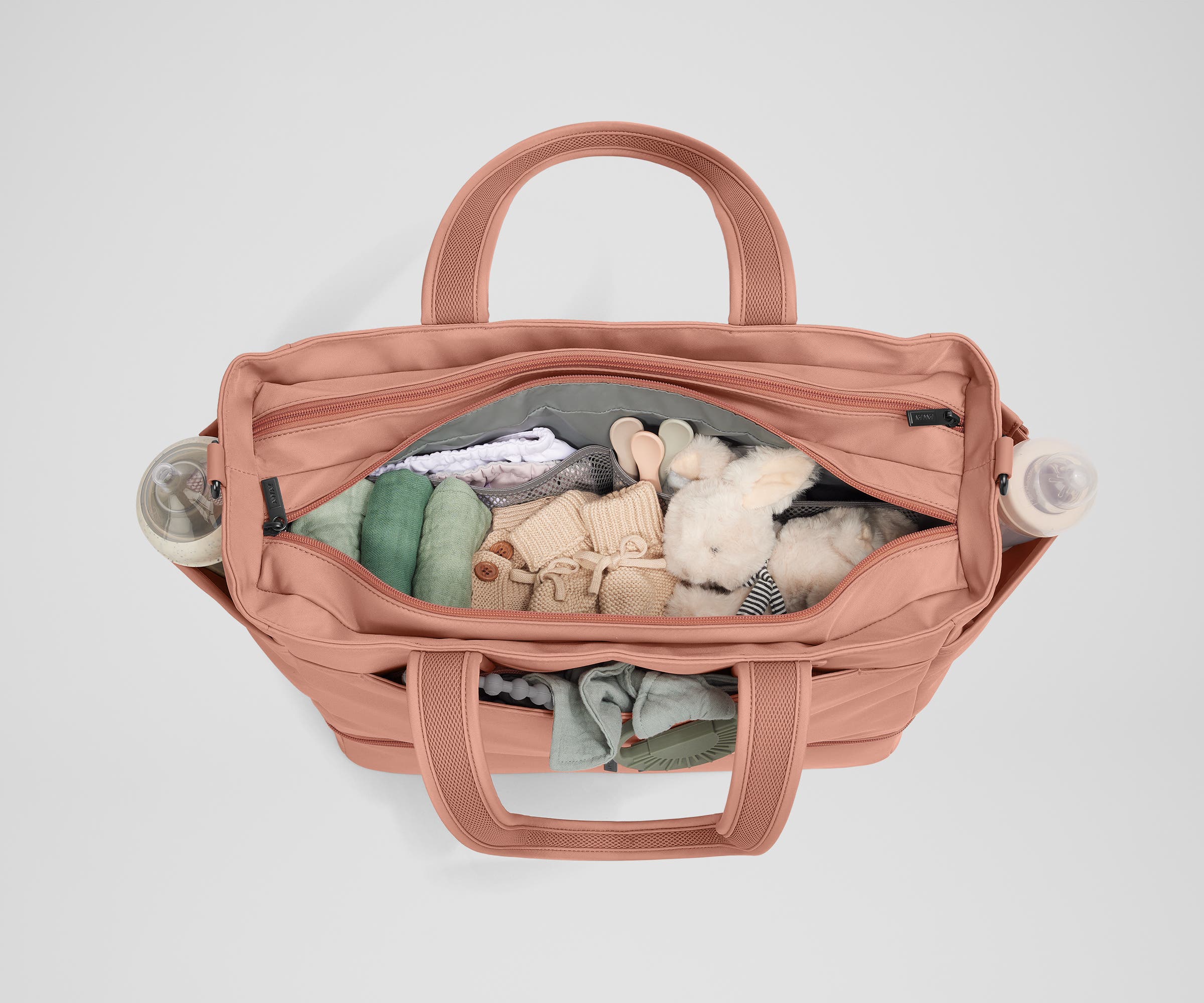 The Double Diaper Tote in Clay Pink