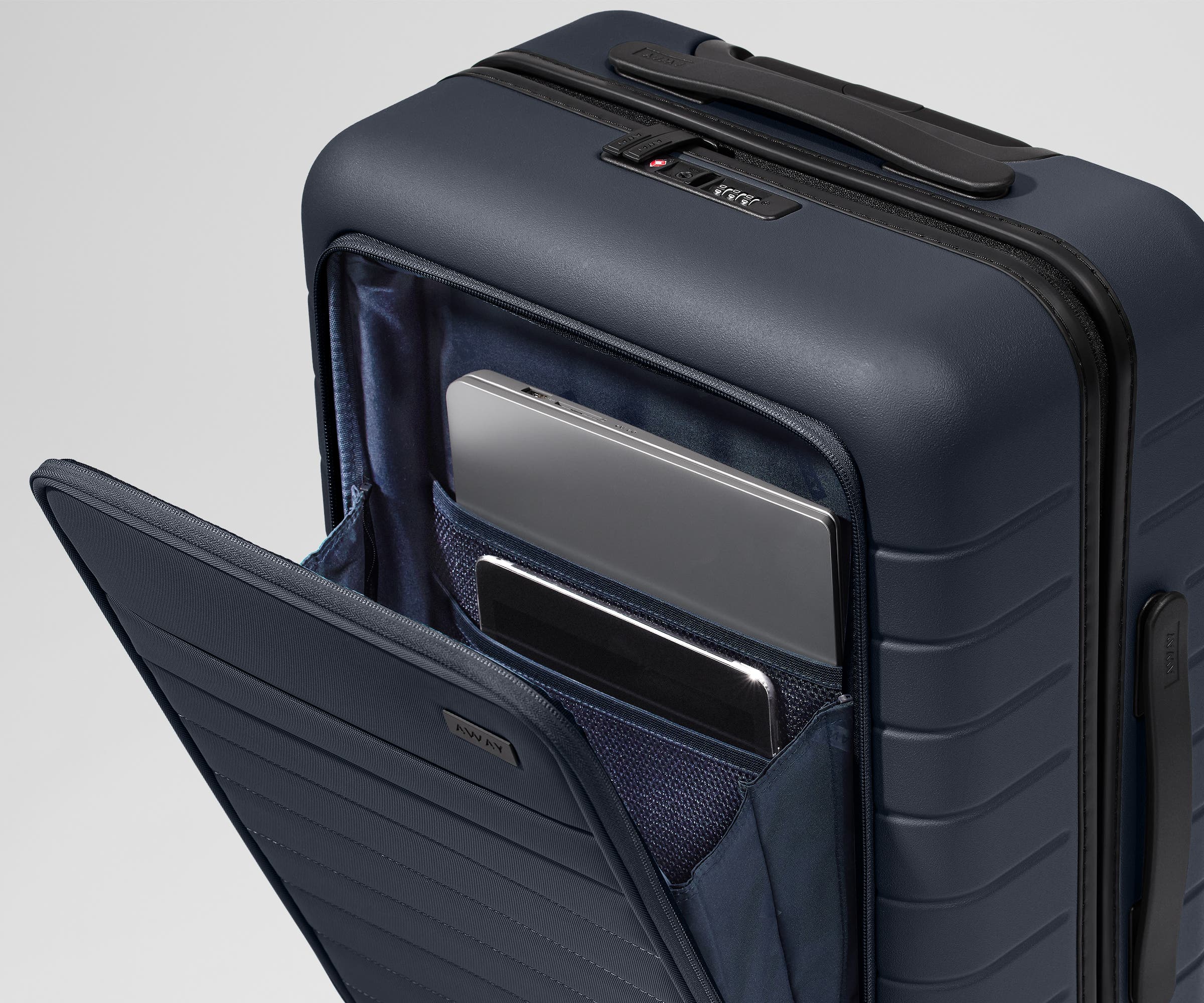 The Executive Bigger Carry-On in Navy Blue