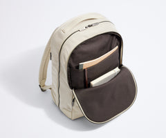 The Transit Leather Backpack in Cream White