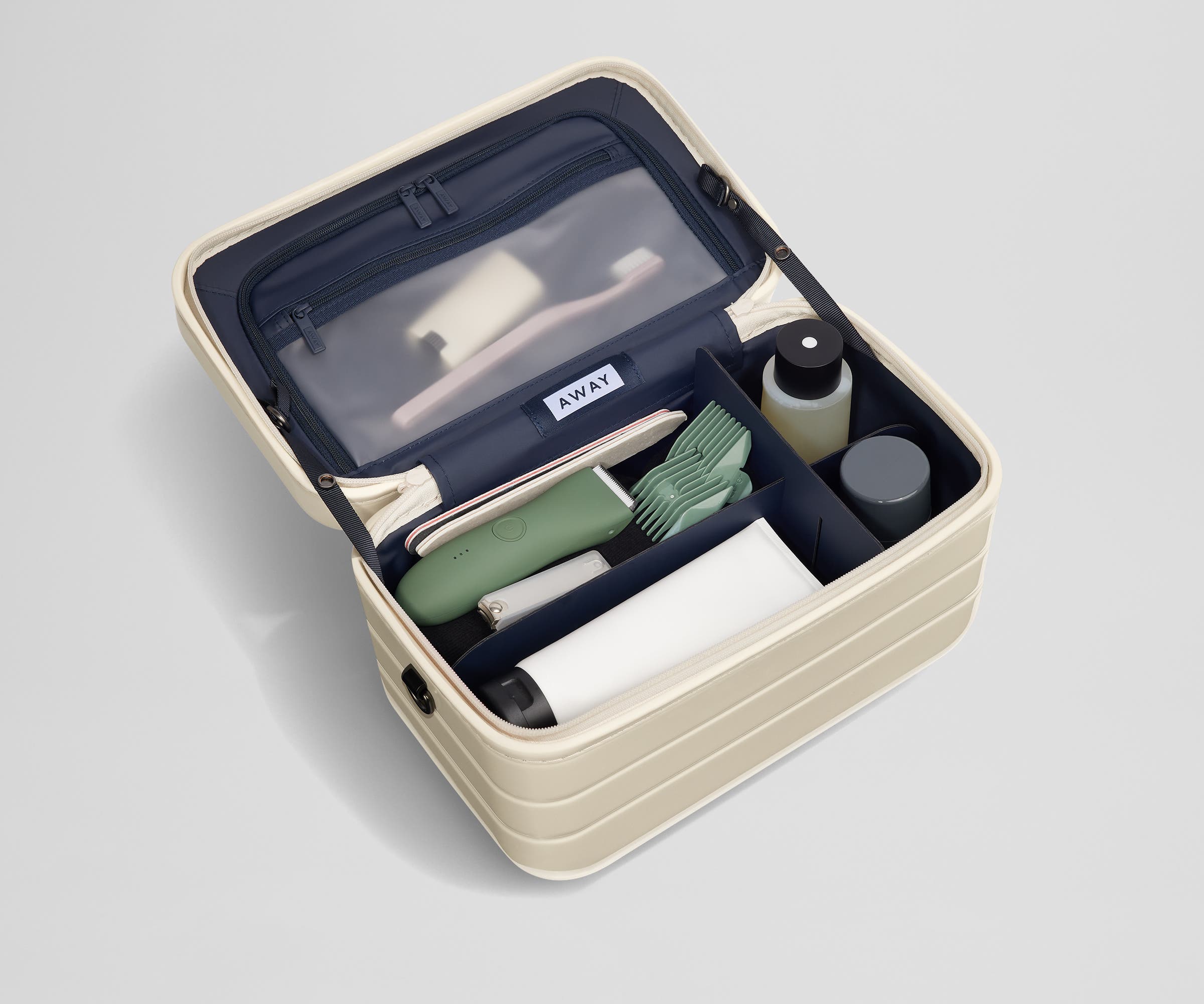 The Train Case in Salt White (Gloss)