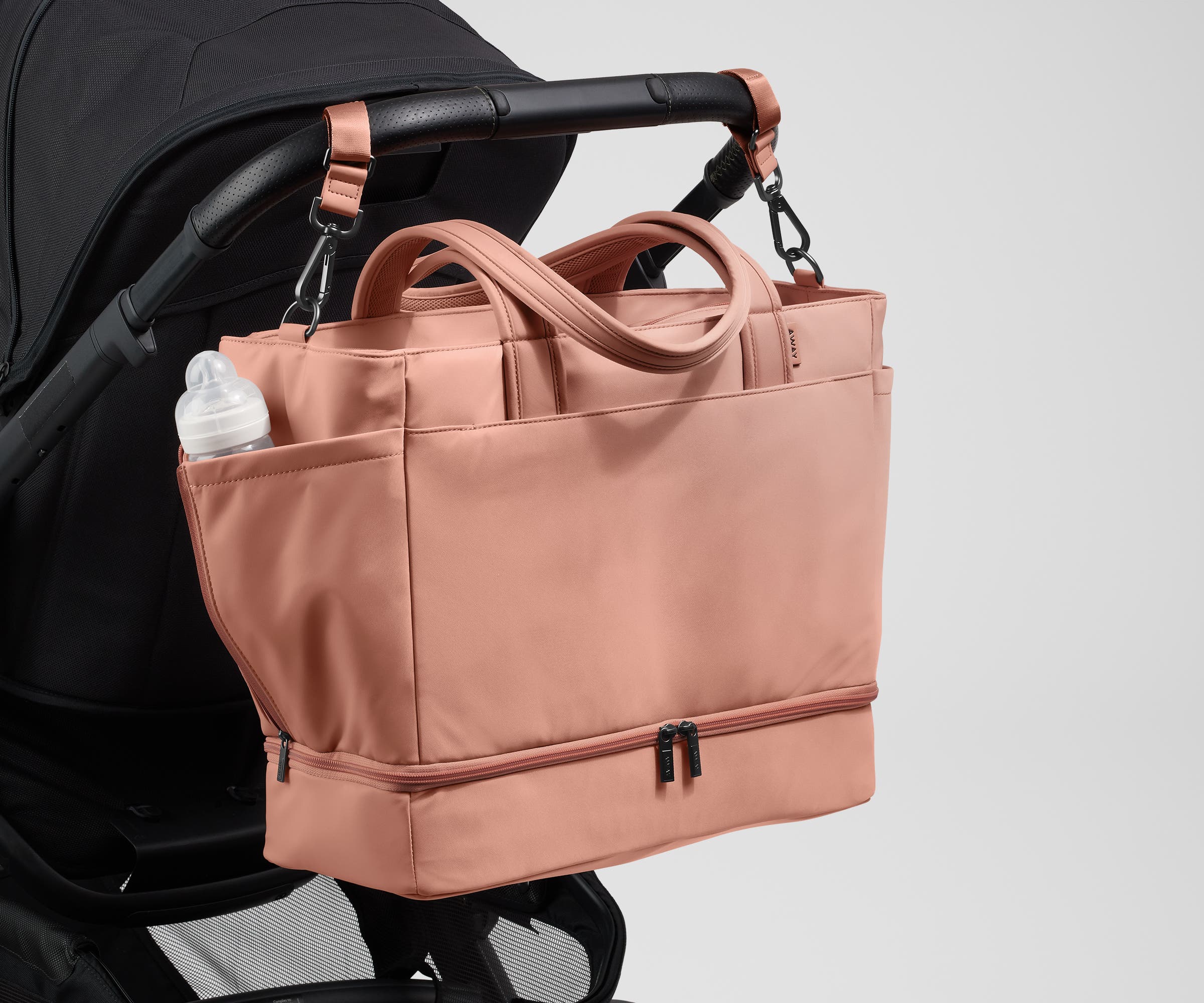 The Double Diaper Tote in Clay Pink