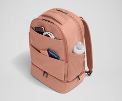 The Double Diaper Backpack in Clay Pink