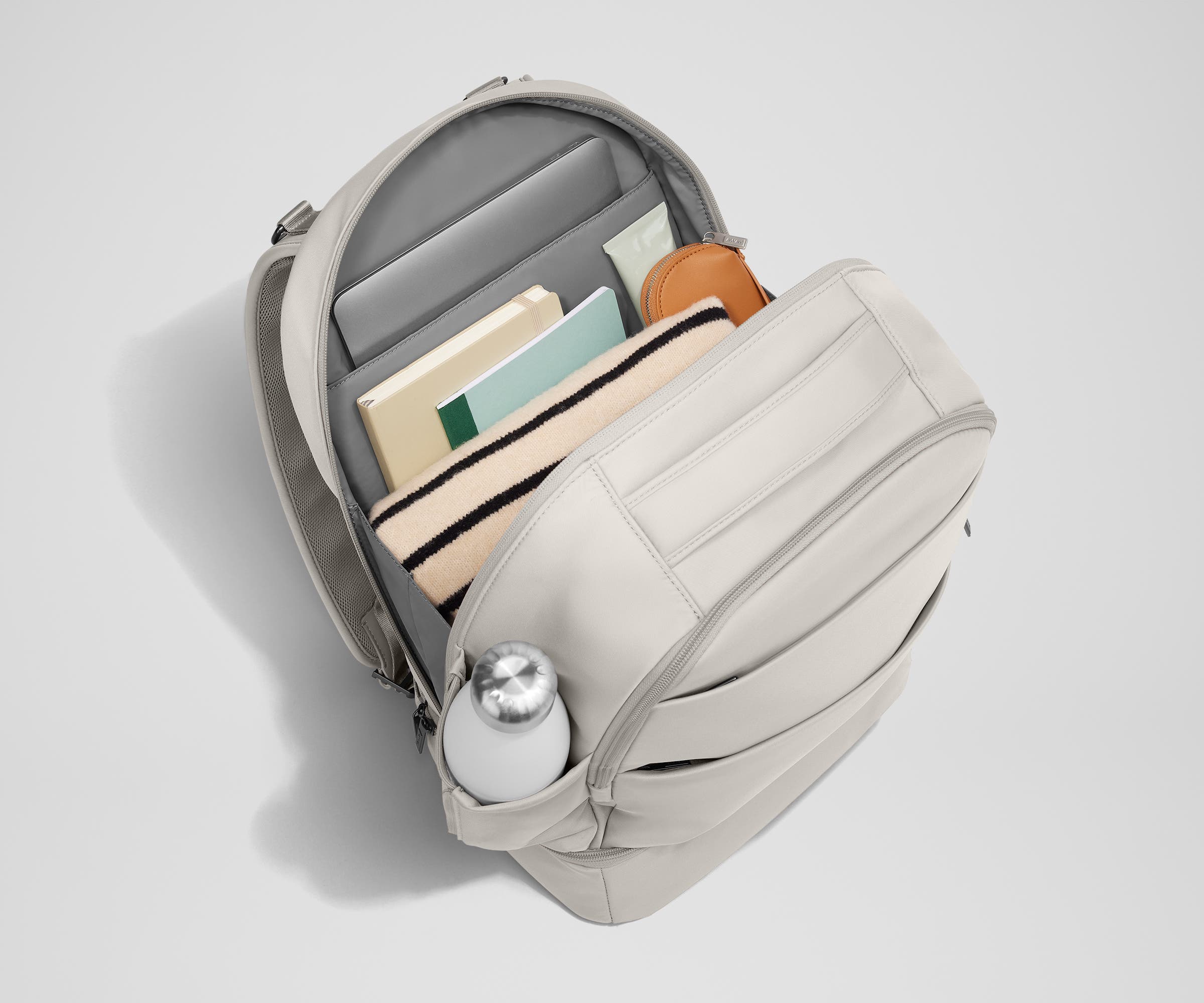 The Double Diaper Backpack in Cloud Gray