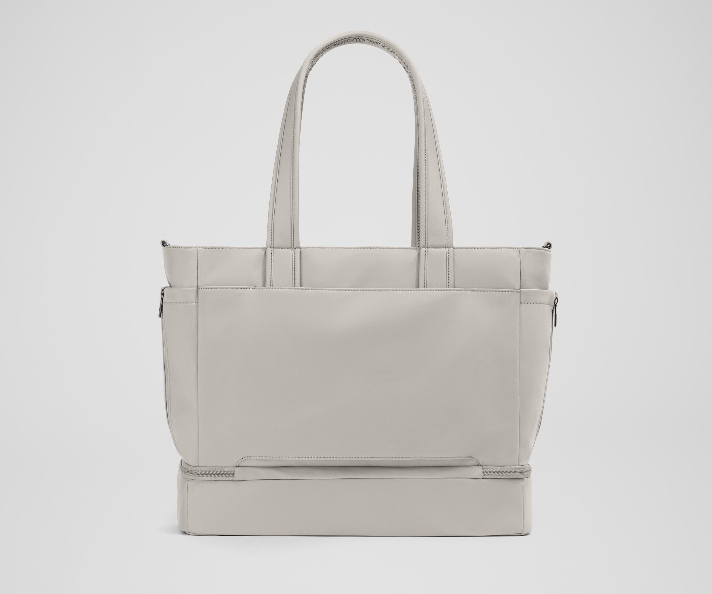 The Double Diaper Tote in Cloud Gray