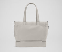 The Double Diaper Tote in Cloud Gray