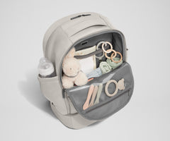 The Double Diaper Backpack in Cloud Gray