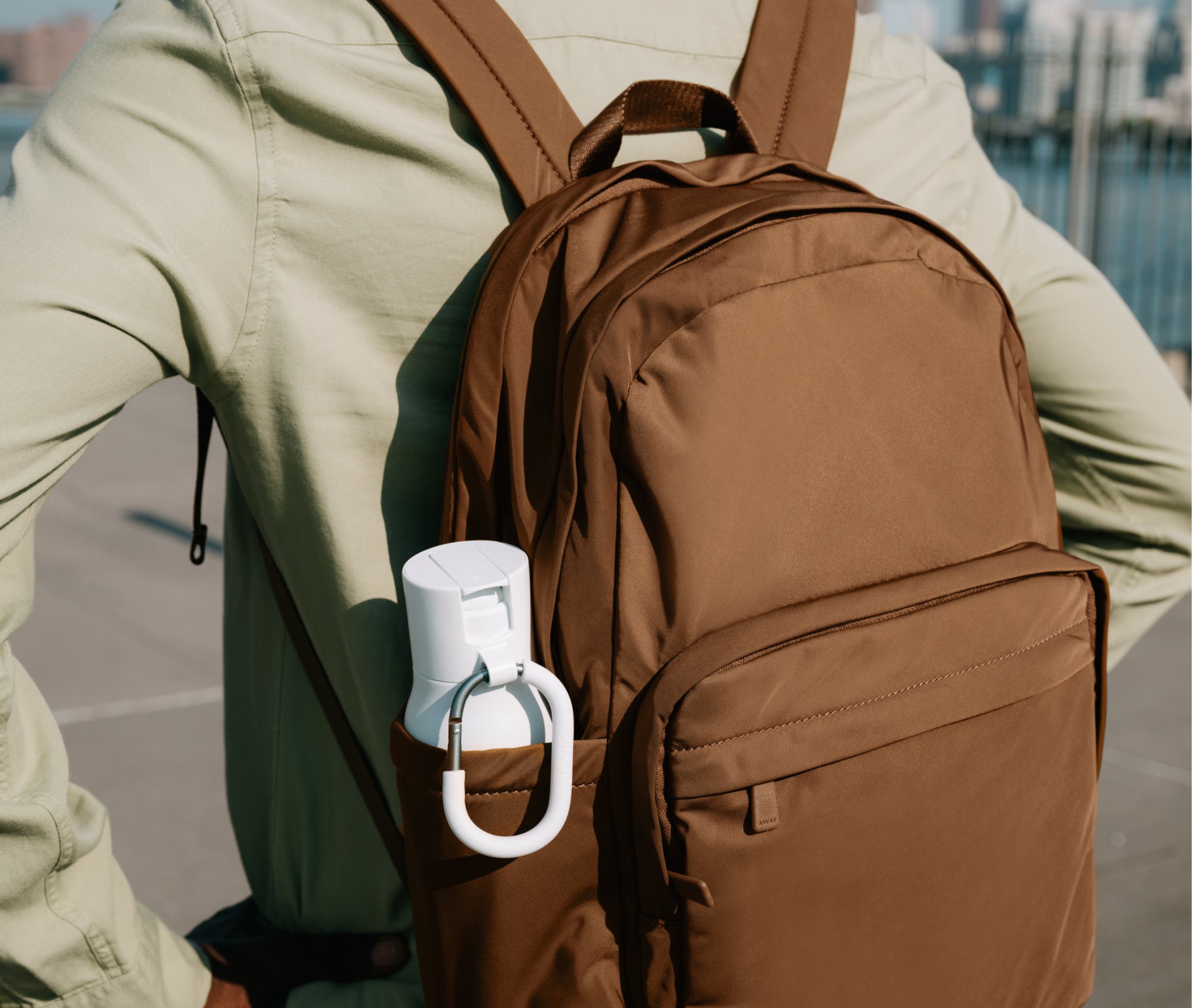 Large Featherlight Backpack in Sage Green