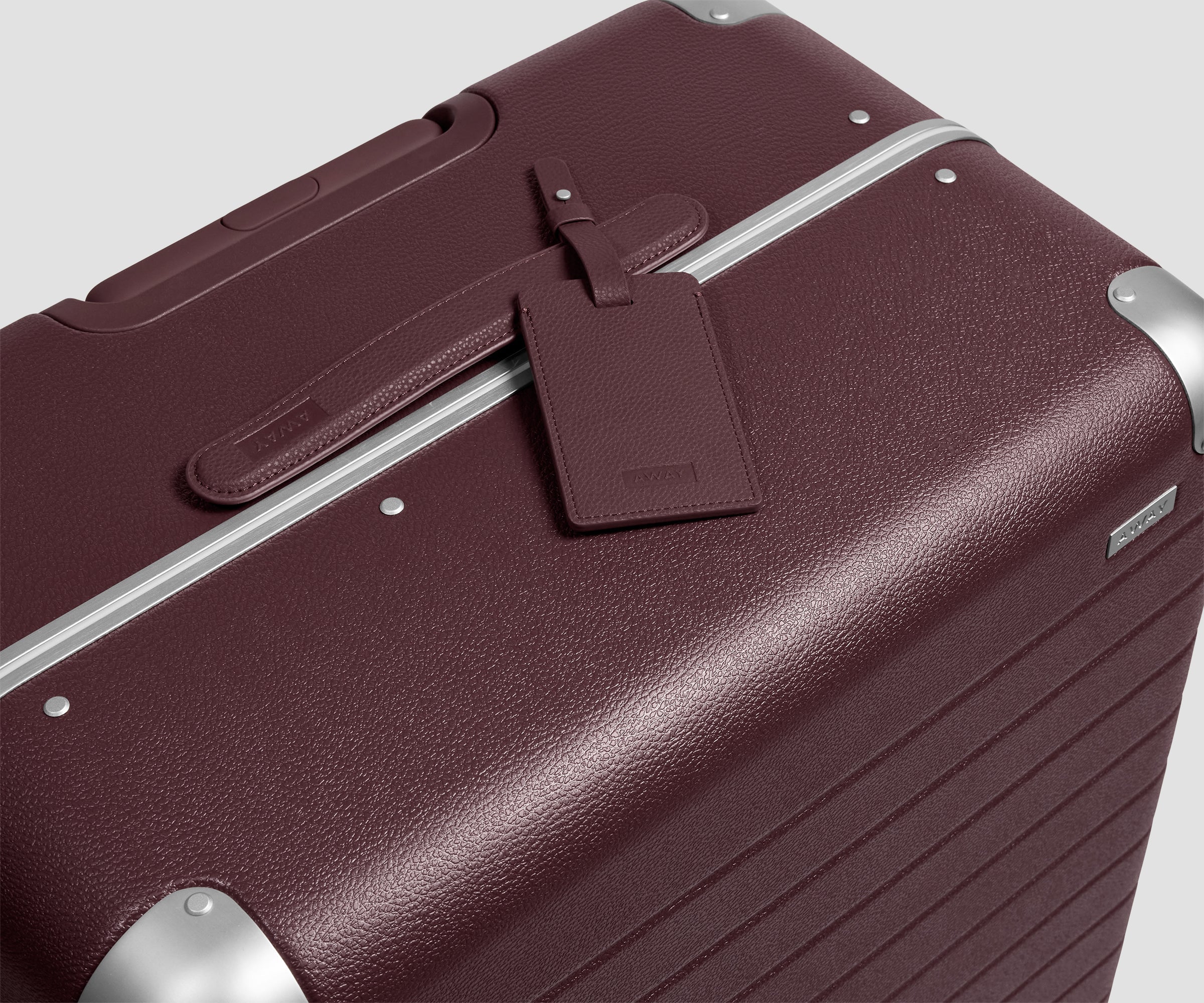 The Aluminum Edge Large in Oxblood Red