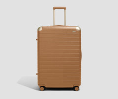 The Aluminum Edge Large in Cognac Brown