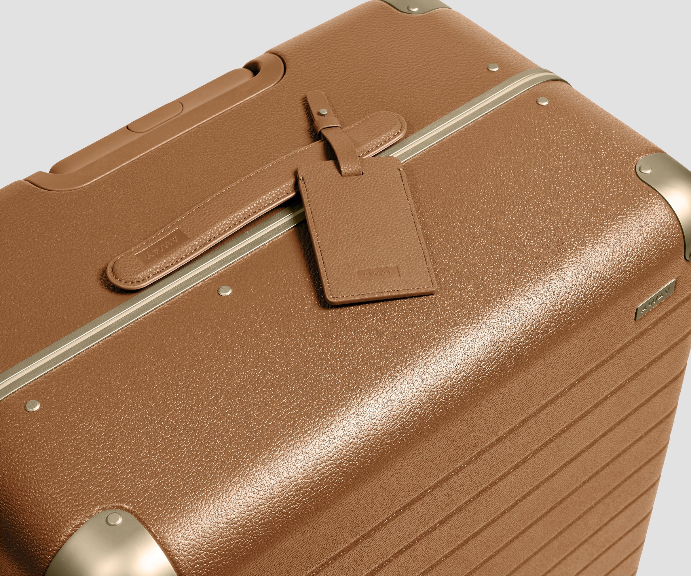 The Aluminum Edge Large in Cognac Brown