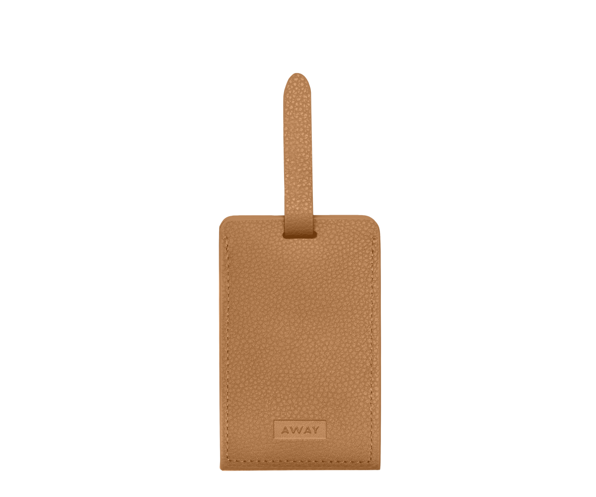Aluminum Edge Tag in Cognac Brown