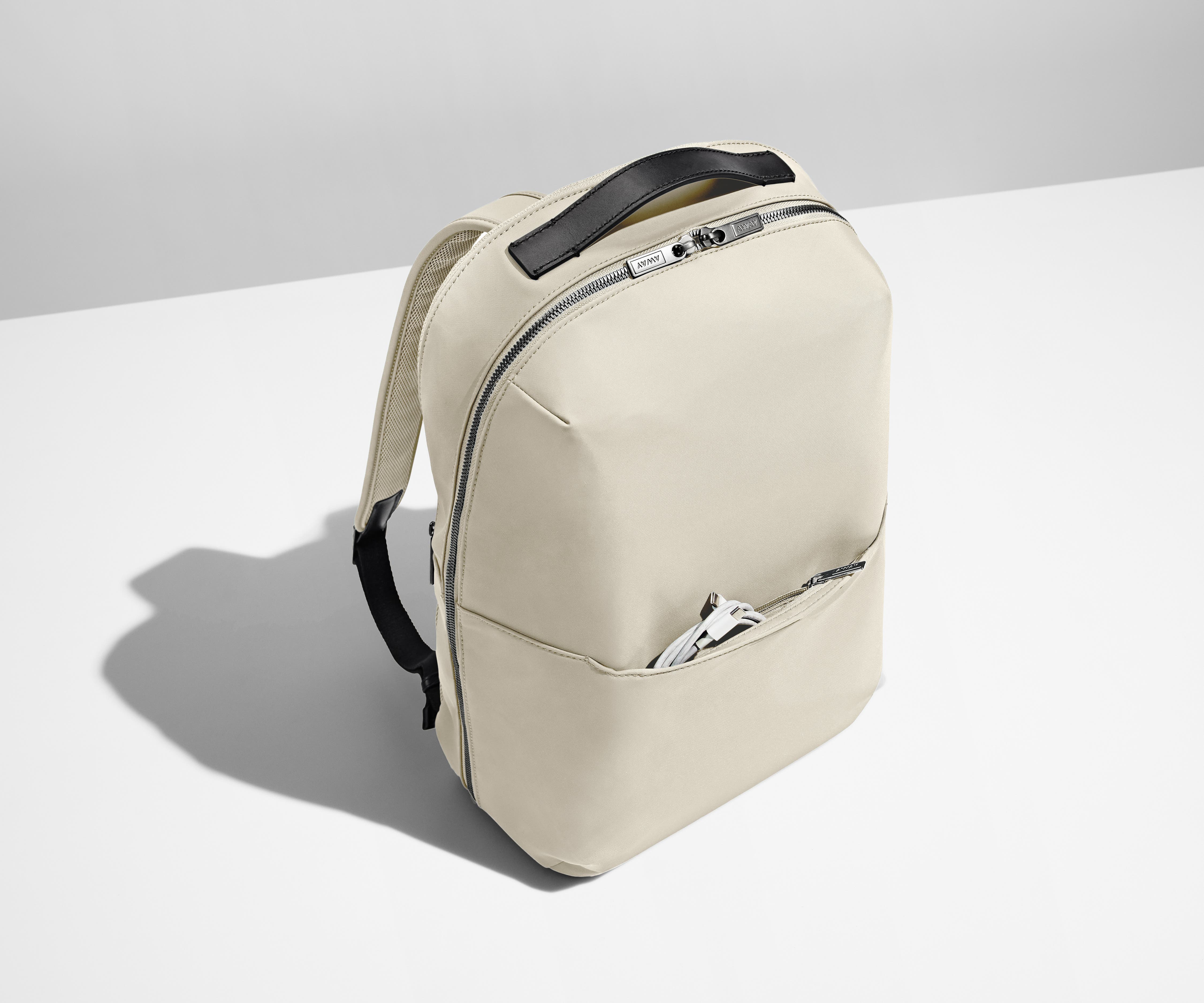 The Everywhere Zip Backpack in Salt White