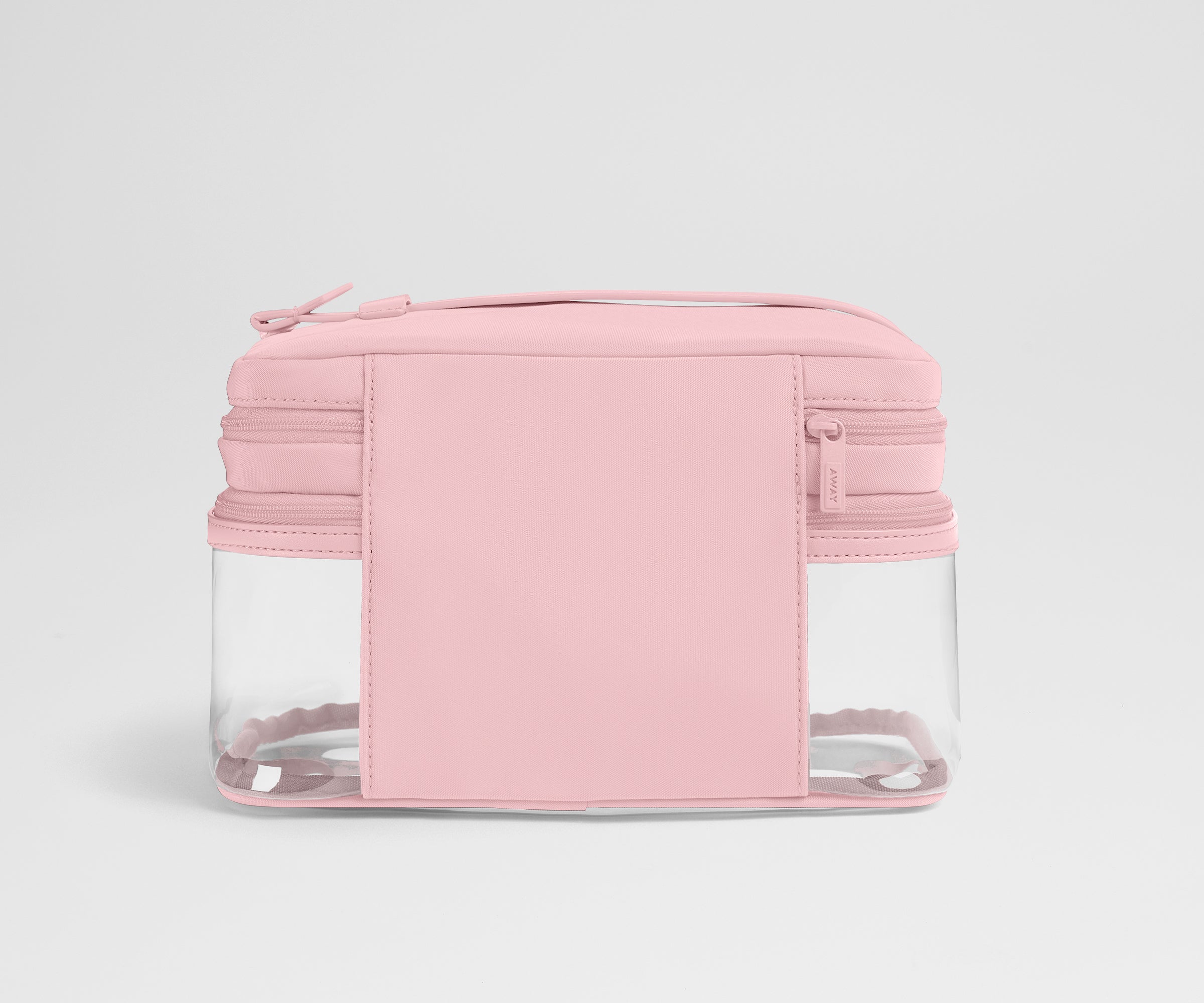 Clear Cosmetic Case in Blush Pink