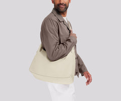 Large Featherlight Crossbody in Salt White