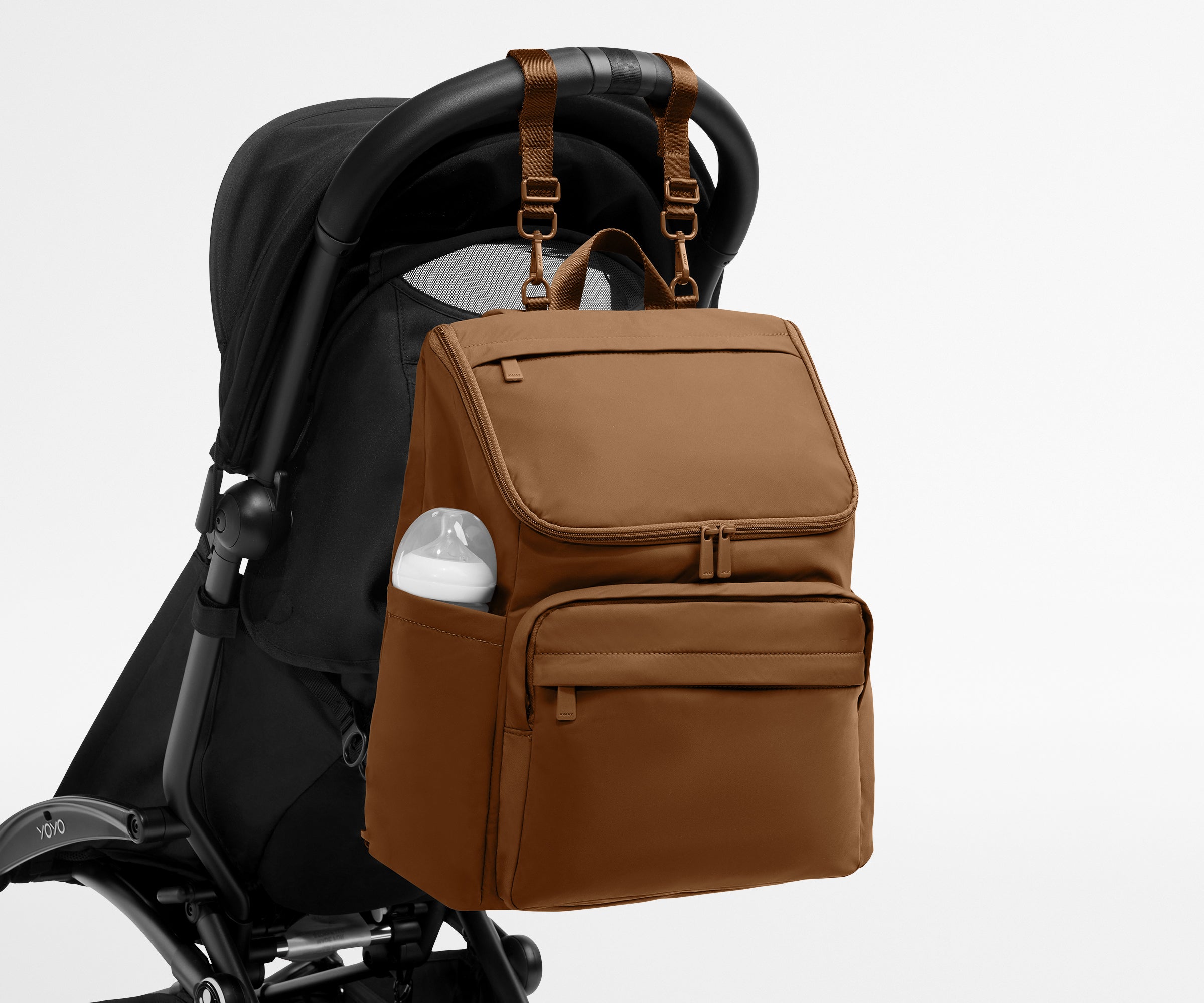 Featherlight Diaper Backpack in Amaro Brown