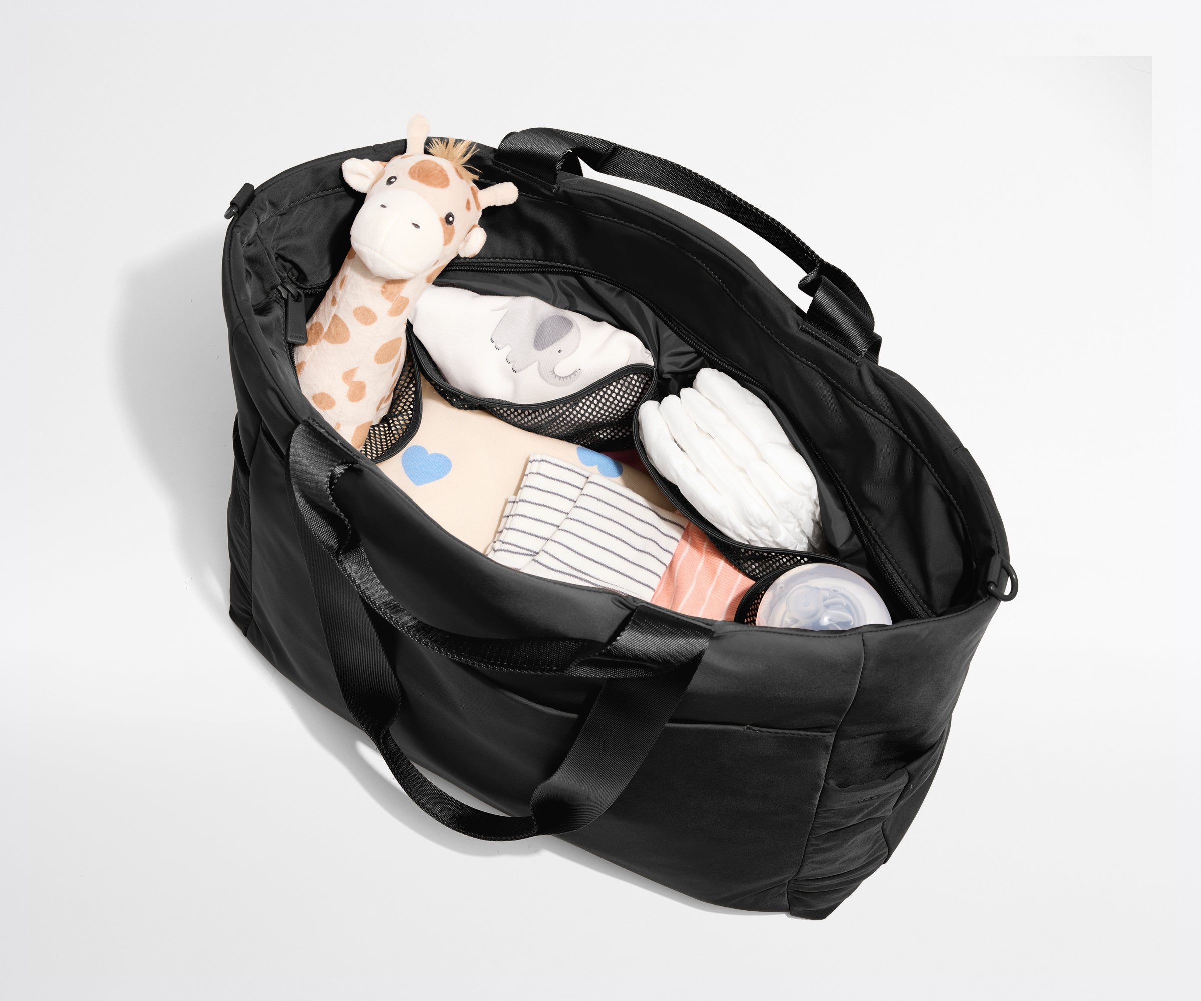Featherlight Diaper Tote in Jet Black