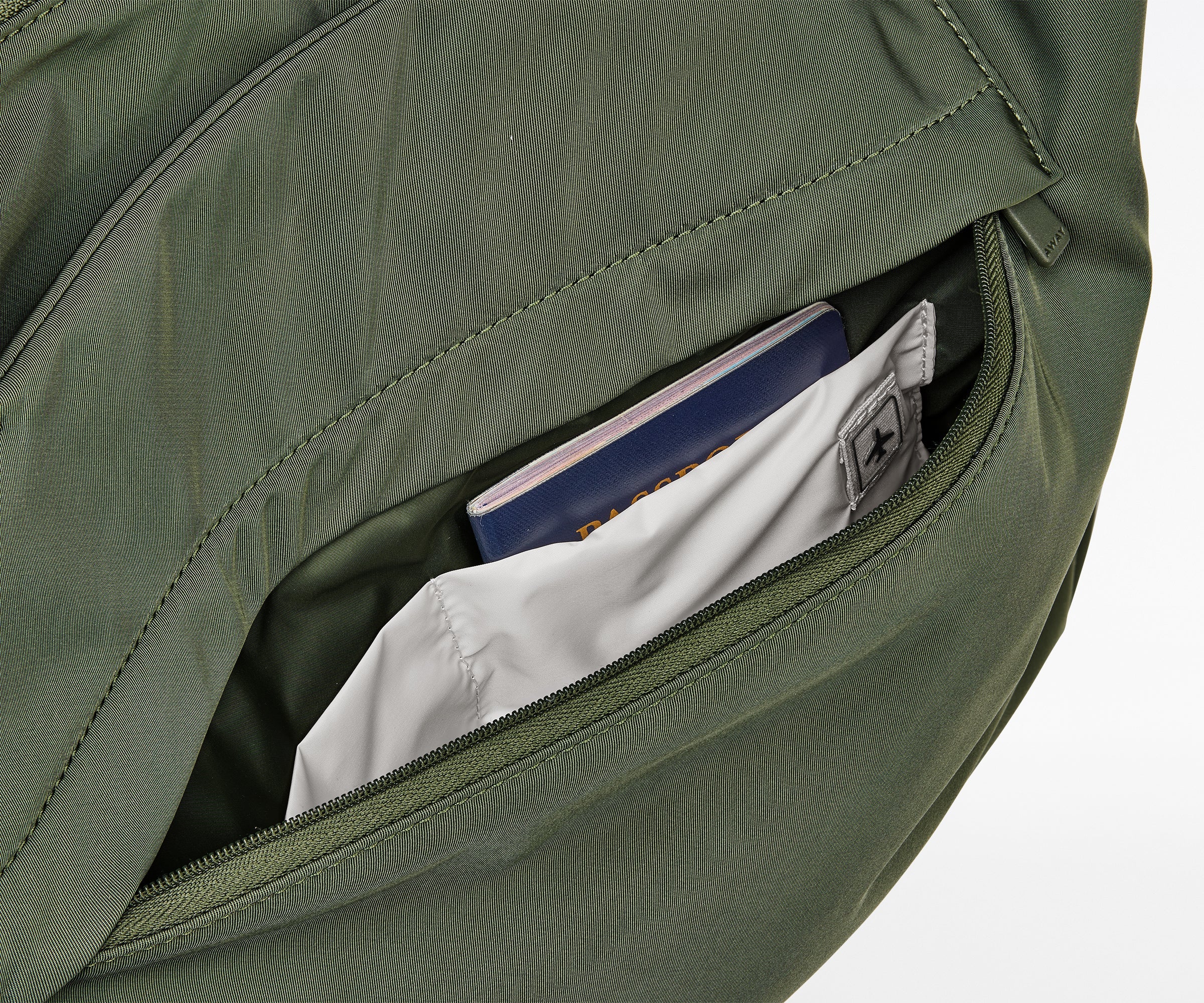 Featherlight Tote in Olive Green