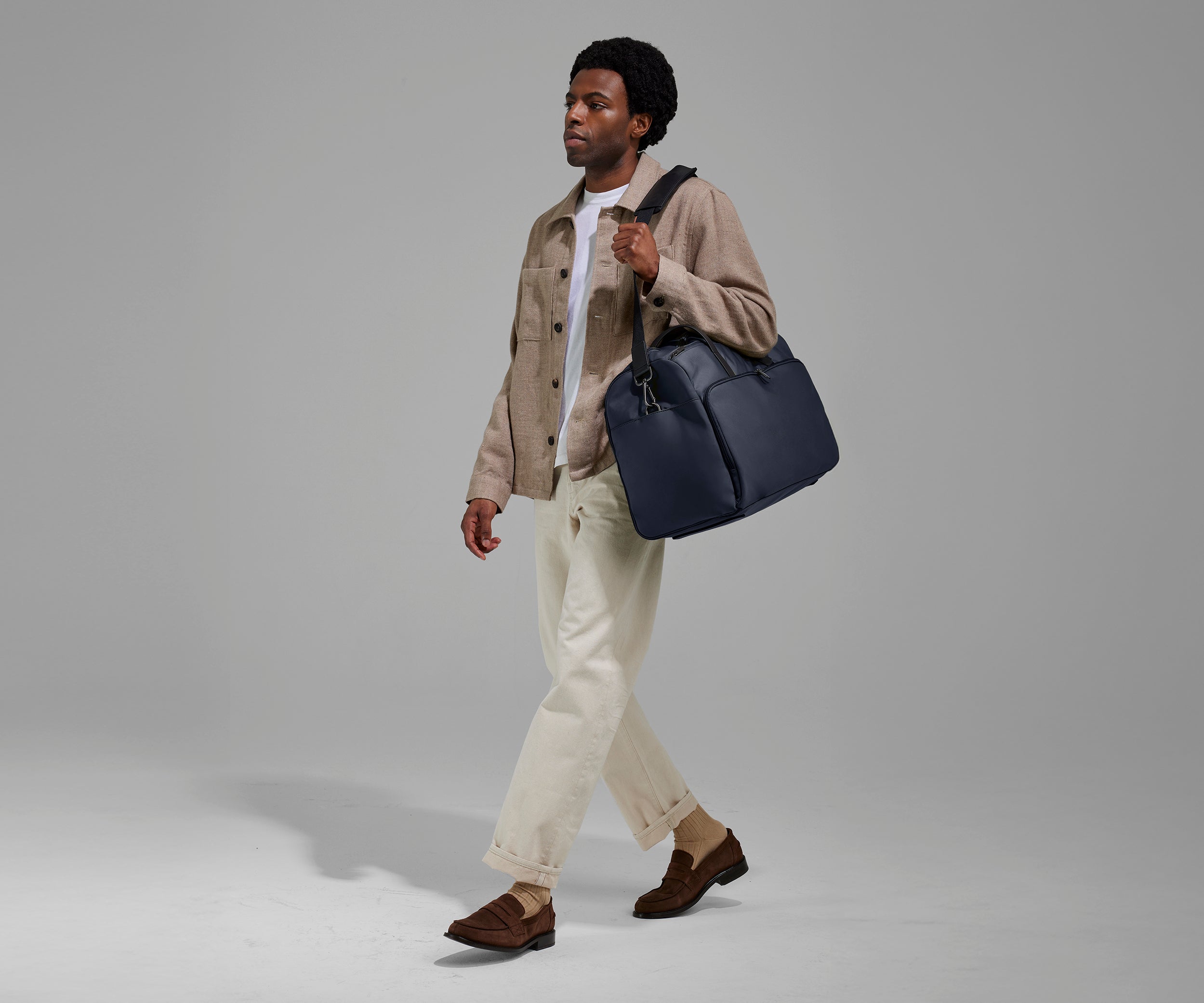 Garment Duffle in Navy Blue