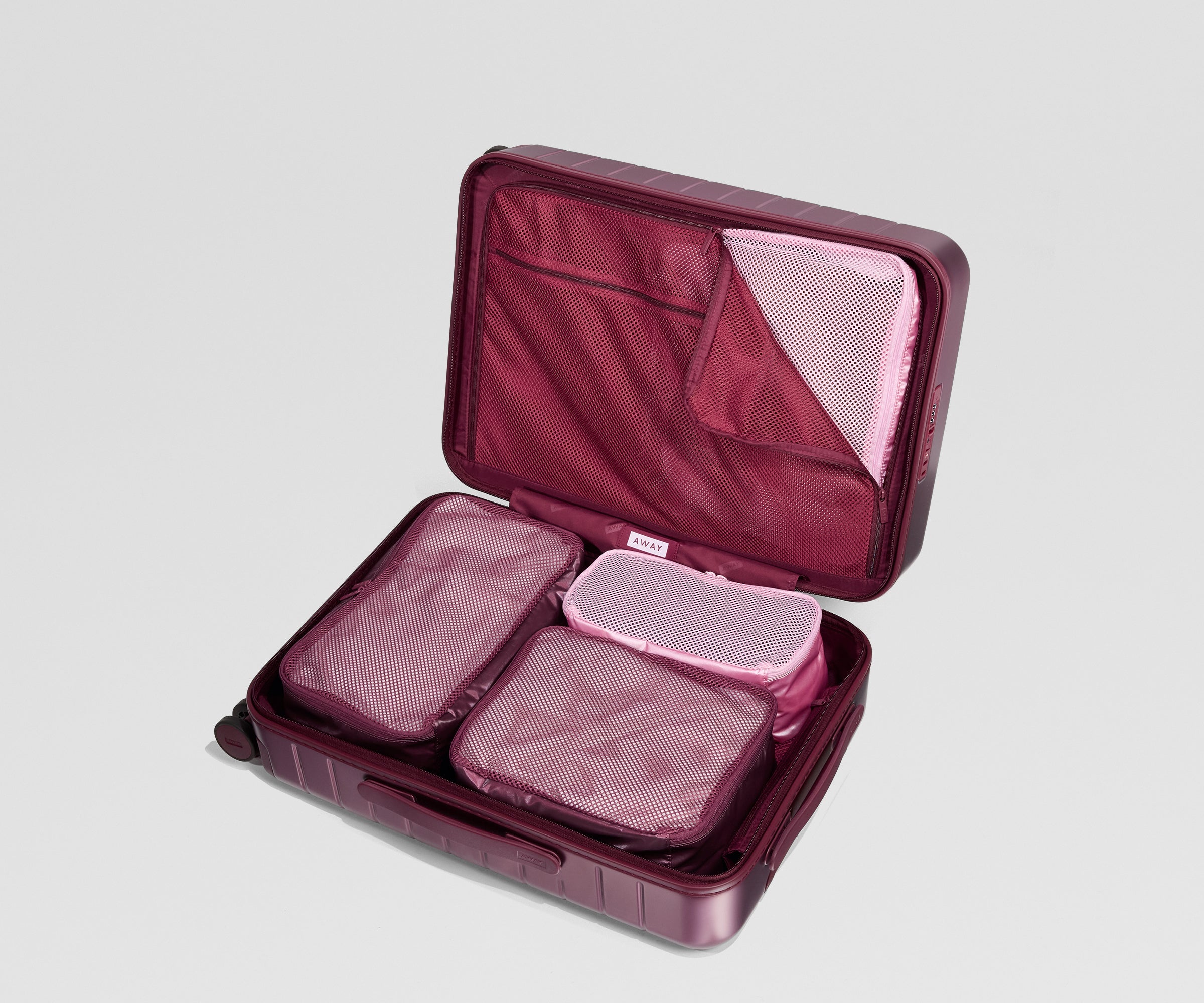 The Insider Packing Cubes in Ruby Haze & Glacial Pink