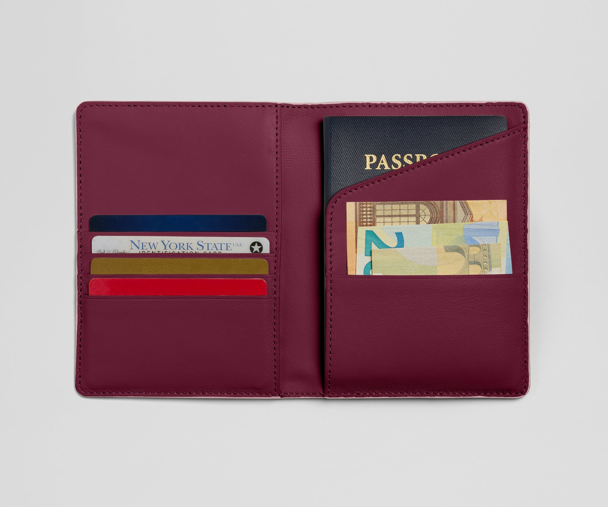 Passport Holder in Glacial Pink