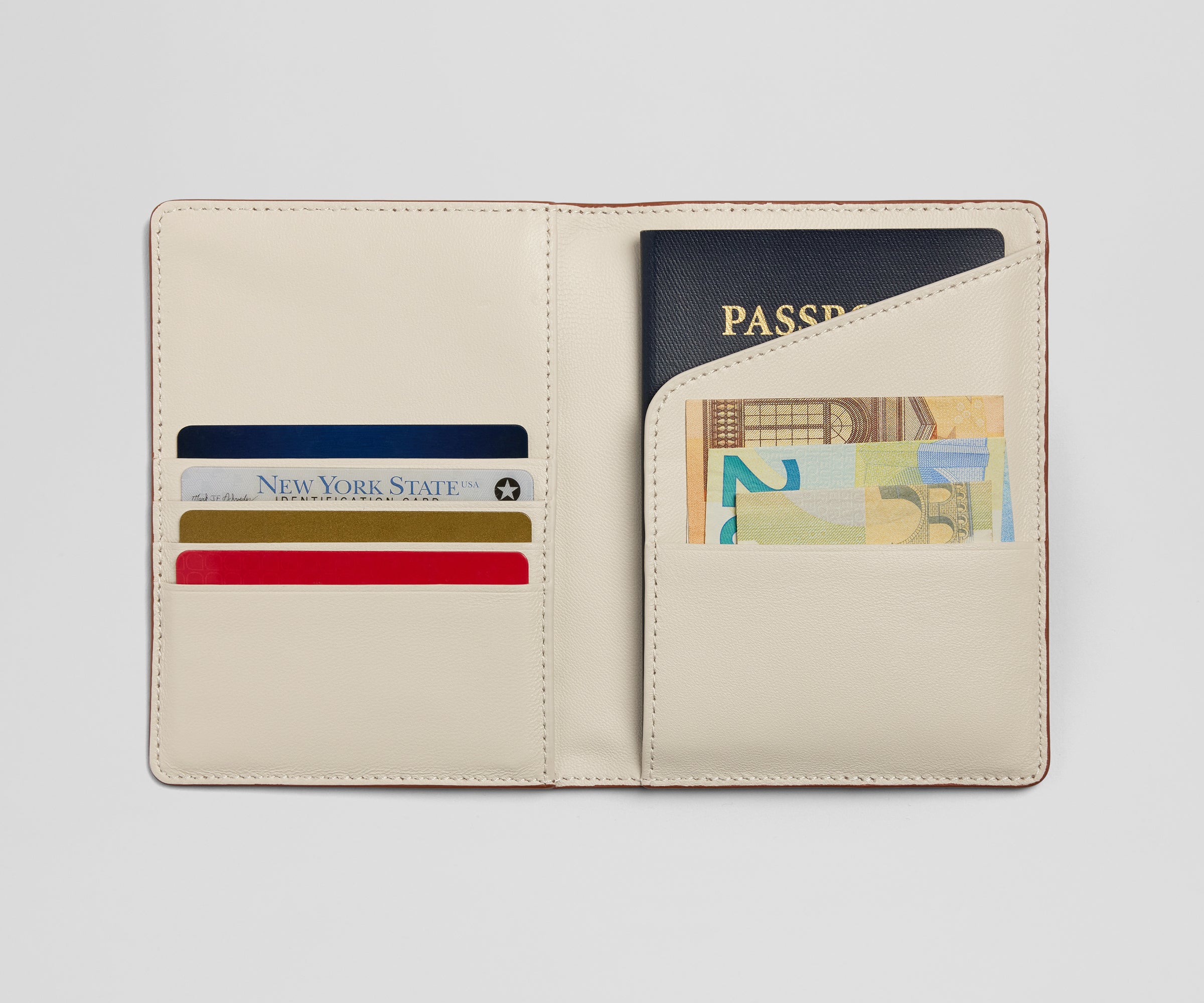 Passport Holder in Saddle Brown