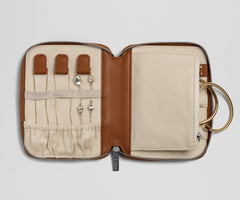 Slim Jewelry Organizer in Saddle Brown