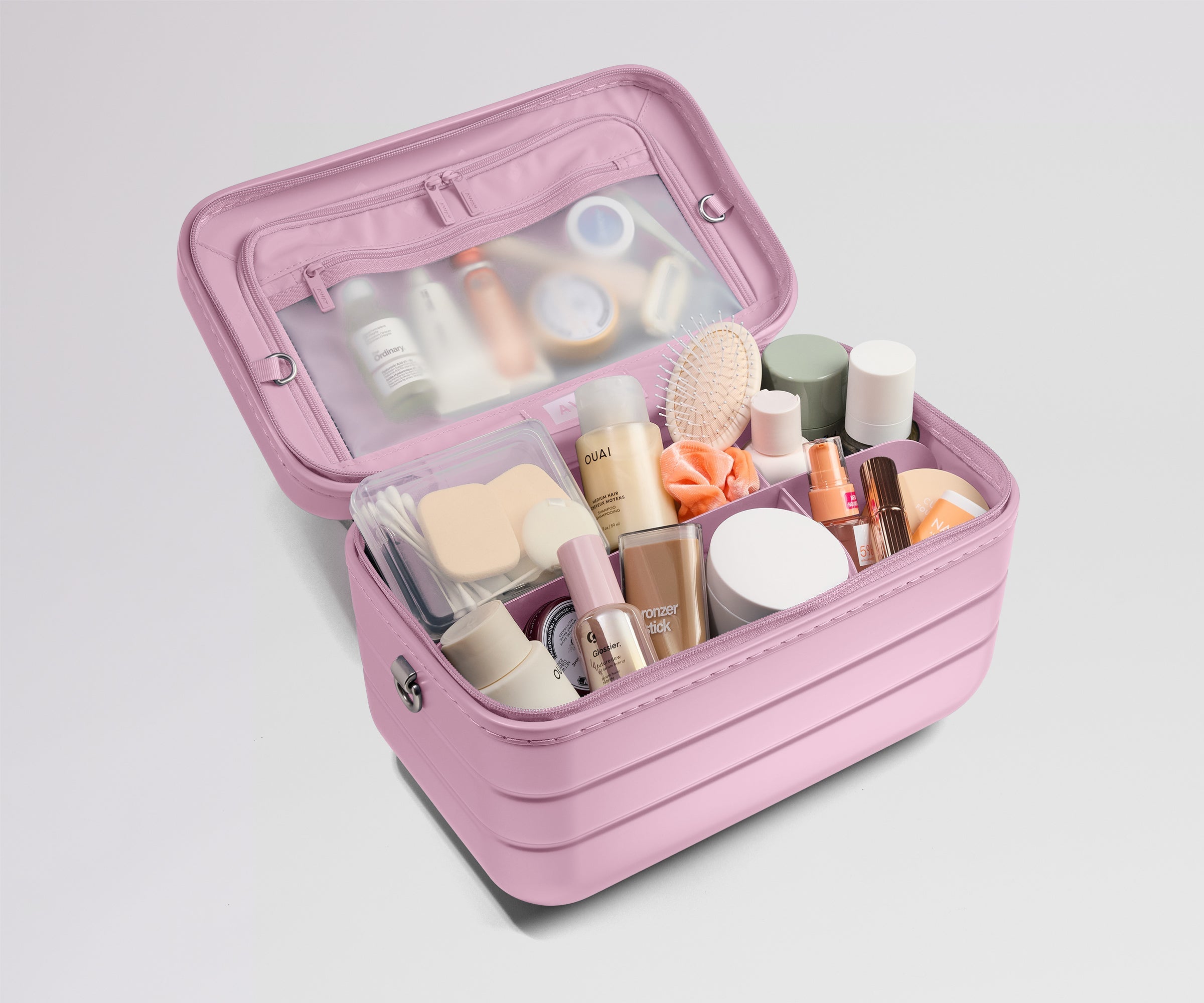 The Train Case in Glacial Pink