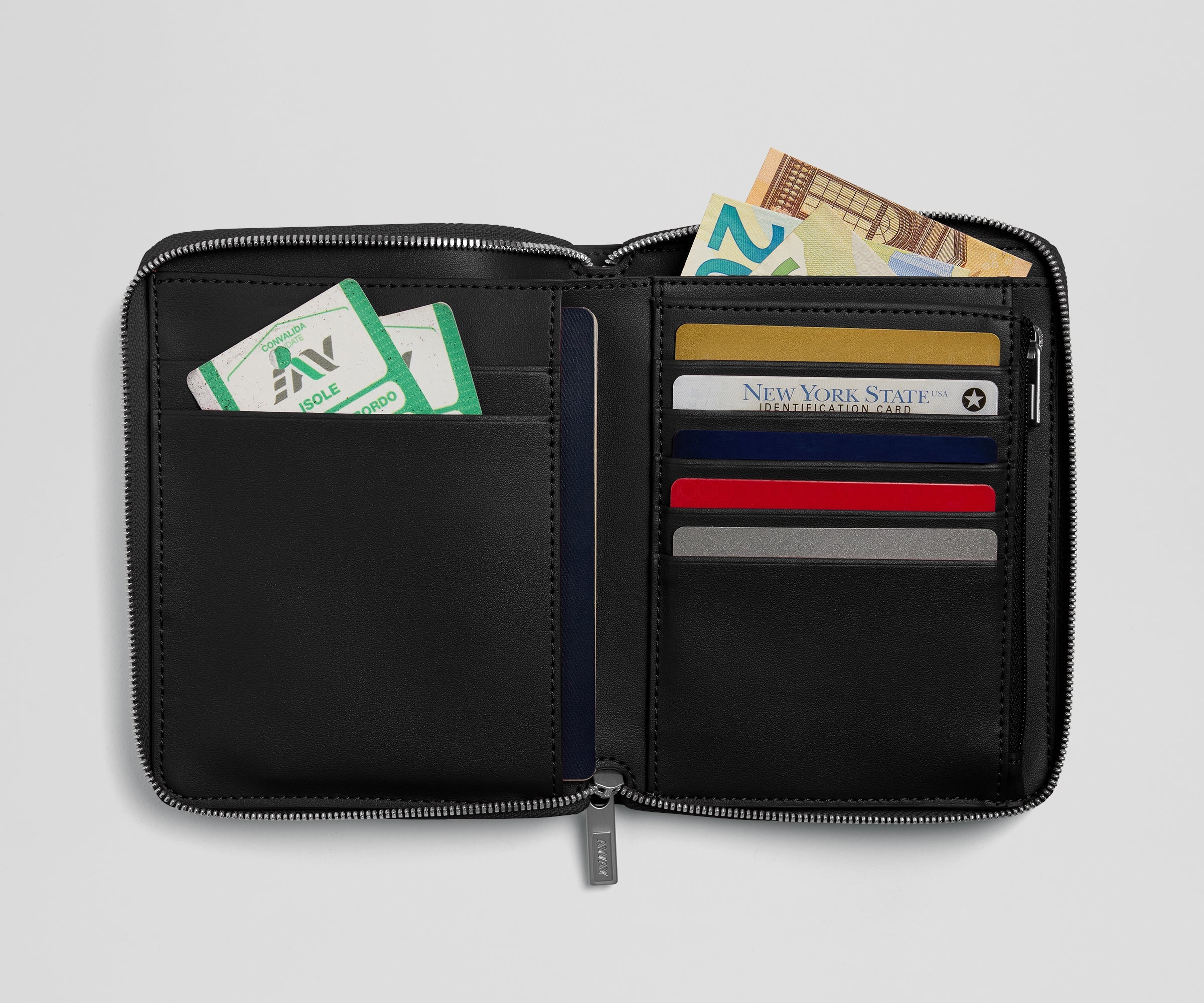 Travel Wallet in Jet Black