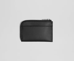 Zip Card Case in Jet Black