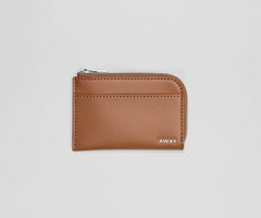 Zip Card Case in Saddle Brown
