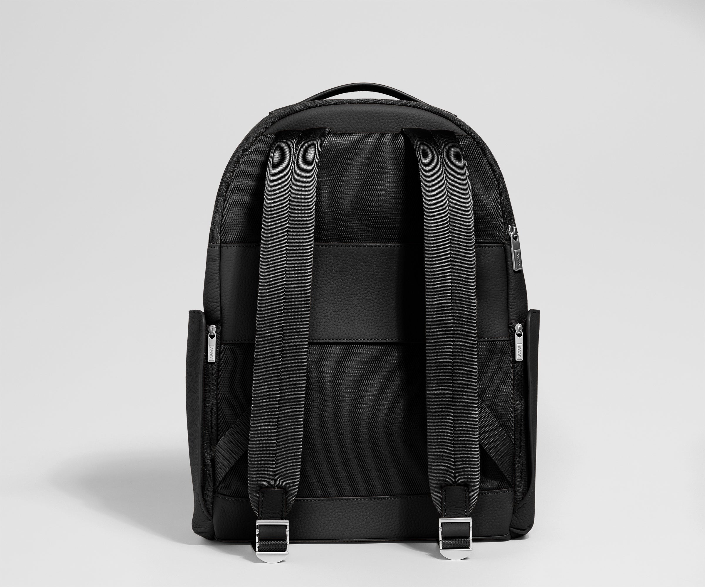 Leather Backpack in Jet Black