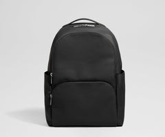 Leather Backpack in Jet Black